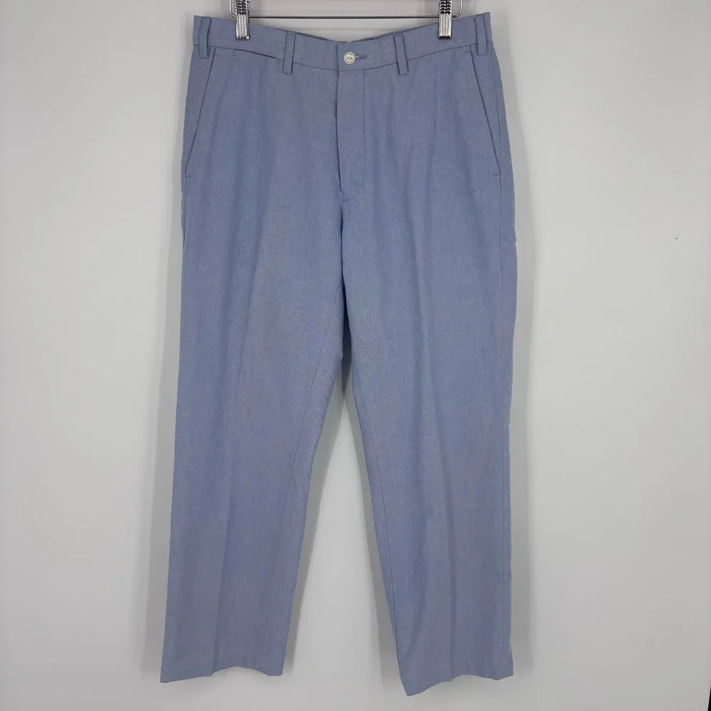 Polo Ralph Lauren Oxford Pants Mens 32x29 (Tag 33x30) Blue Preston Fit Preppy